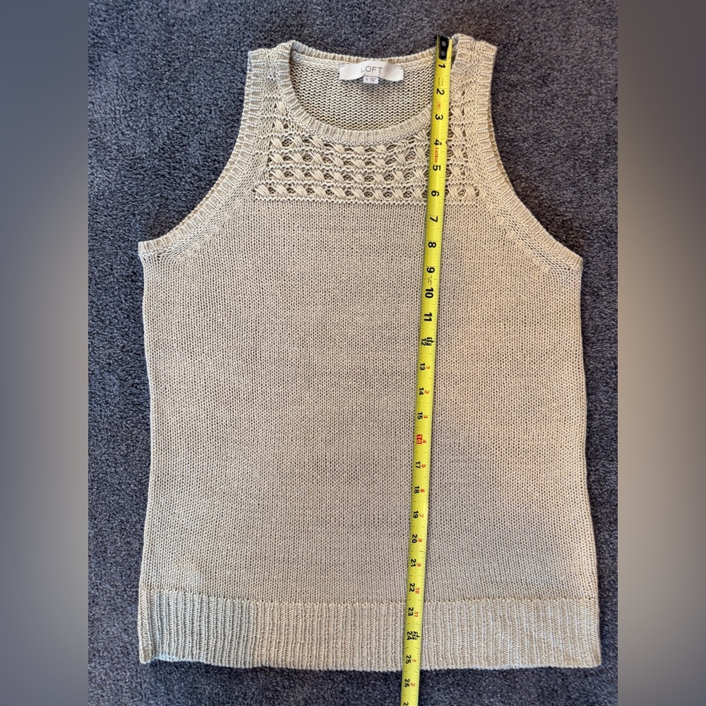 Loft tan sweater tank - Picture 7 of 9